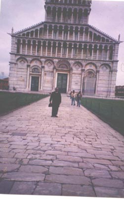 Church adjacent to 'Tower of Piza' Italy